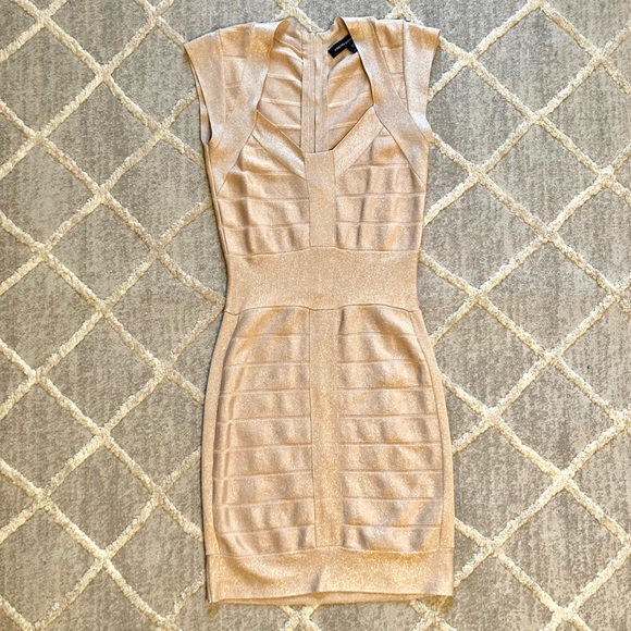 French Connection Rosy Gold Bandage Dress - Picture 3 of 6